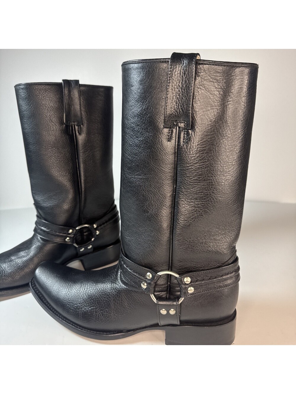Pistolero Mens Boots 10.5 To 12 Handcrafted Leather Square Toe Harness READ - Picture 2 of 9